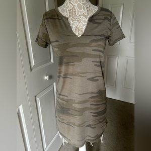 Z Supply Camo T-shirt Dress XS
